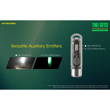 Load image into Gallery viewer, NITECORE TIKI GITD 300 Lumen USB Rechargeable Keychain Flashlight with UV &amp; High CRI Light
