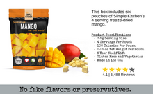 Load image into Gallery viewer, Ready Wise Freeze Dried  Mango -24 servings - 6 Pouches
