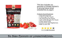 Load image into Gallery viewer, Ready Wise Freeze Dried  Strawberries &amp; Yogurt- 24 servings - 6 Pouches
