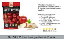 Load image into Gallery viewer, Ready Wise Freeze Dried Sweet Apples- 24 Servings - 6 Pouches
